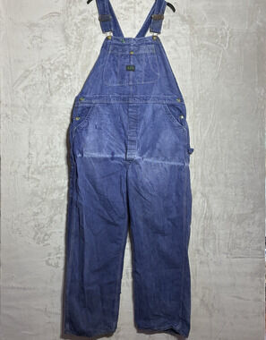 Vintage ELY Big Buck Overalls Dark Denim 100% Cotton 40x28